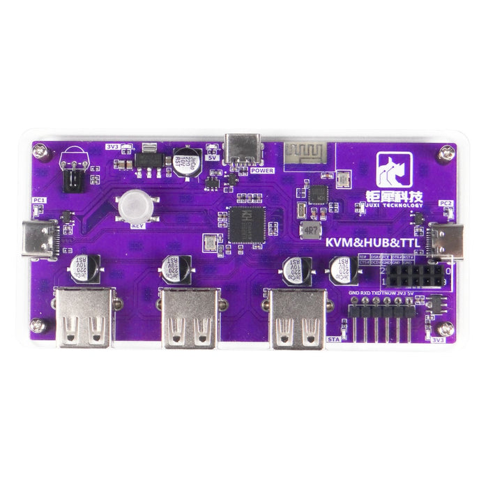Conmutador KVM 4 en 1 HUB | Base de conexión Bluetooth serie TTL
