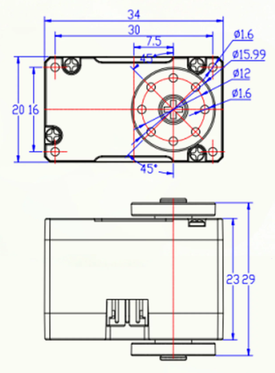 Servo à bus série FEETECH HD-1910-C001 | Compatible MicroDuck, 6V 12kg·cm