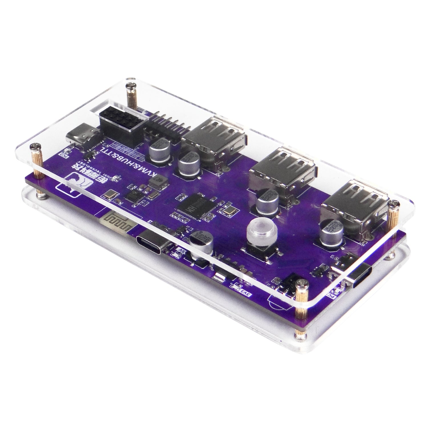 4-in-1 KVM Switch HUB | TTL Serial Bluetooth Docking Station