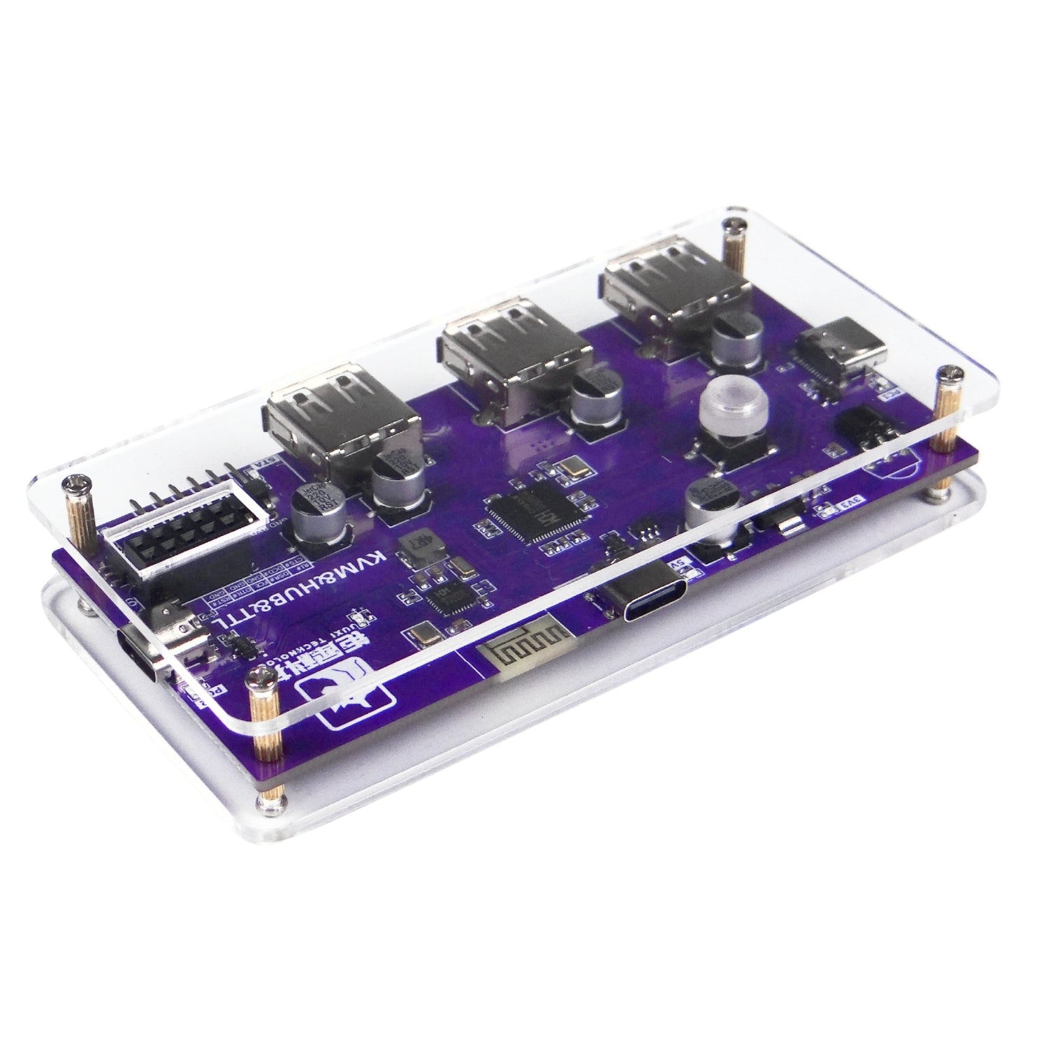 4-in-1 KVM Switch HUB | TTL Serial Bluetooth Docking Station